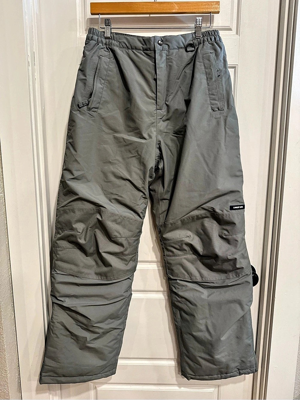 Lands' End Grow-A-Longs Snow Pants in Gray Girls Youth 20 XXL Like New